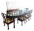 1980s Chinese Rosewood Carved Dining Set For Sale