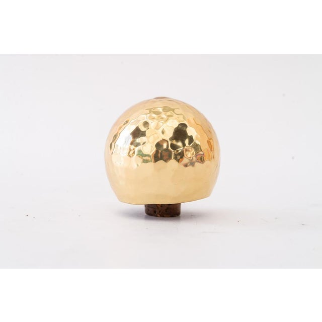 6x Art Deco bottle stopper brass around 1920s Polished and stove enameled