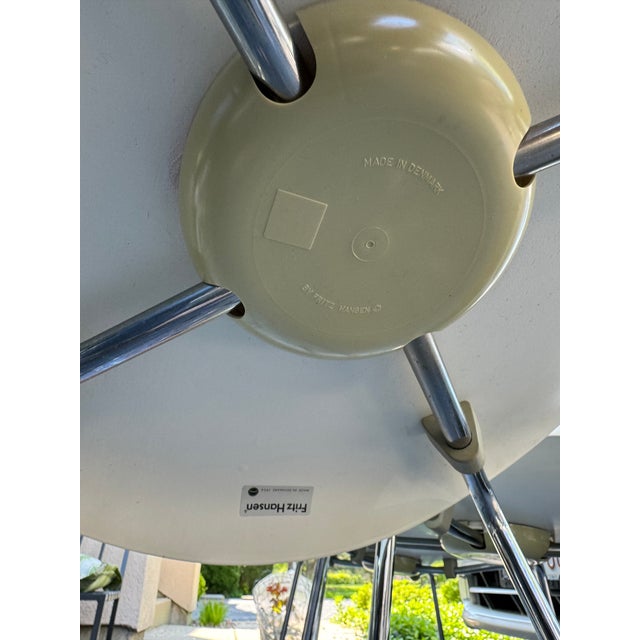 1990s Vintage Fritz Hansen Model 3107 White Chair For Sale - Image 5 of 6