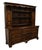 FROUVAILLES INC. Solid Walnut Rustic Early American Style 81" Triple Door Dresser w. Welsh Cupboard Hutch Top 80.25" High...