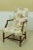 Brown Ethan Allen Floral Upholstered Open Armchair For Sale - Image 8 of 8