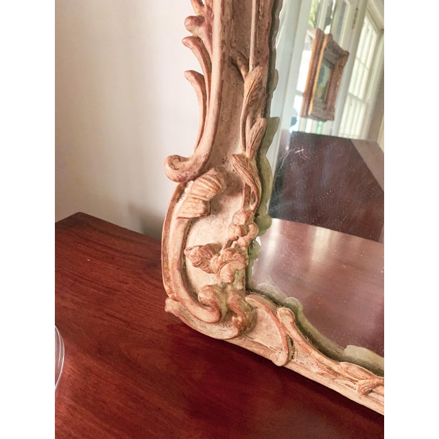 Exceptional Carvers Guild "Panier De Fleur" Mirror Vintage Versailles Finish -18th Century/ Louis XIV Style For Sale - Image 13 of 17
