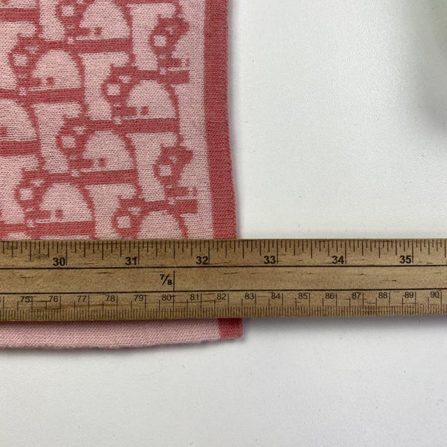 Christian Dior Paris Pink Large Scarf For Sale - Image 9 of 10