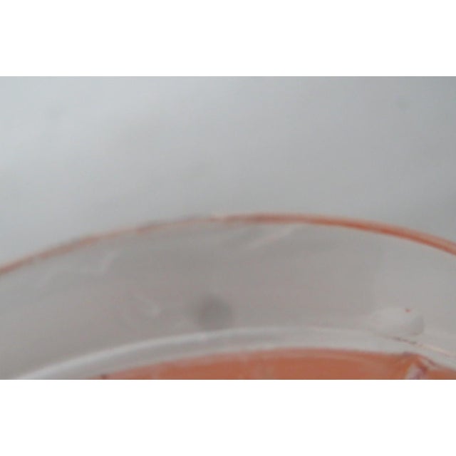 Early 20th Century Pink Depression Glass Coasters Pair of Two Concentric Ring Small Dishes For Sale - Image 9 of 10