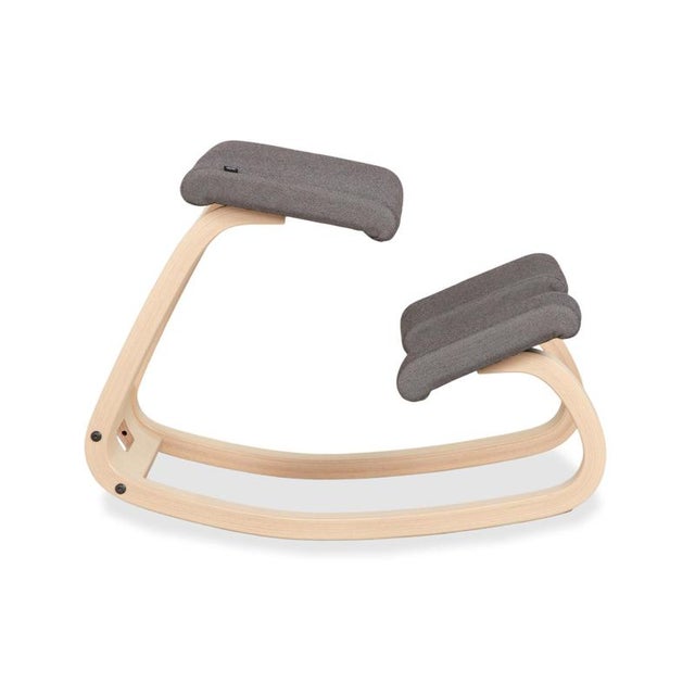 Gray Variable Kneeling Chair in Ash and Grey Fabric by Peter Opsvik for Varier For Sale - Image 8 of 11