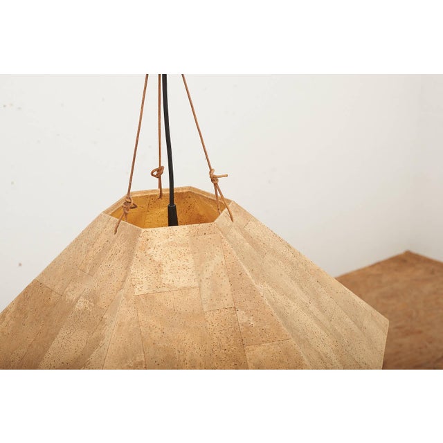 Zanil Pendant Lamp in Cork by Wilhelm Zannoth for Ngo Maurer, 1974 For Sale - Image 11 of 13