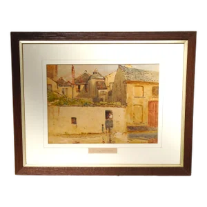 "A Sunny Corner, Bruges", Original Watercolor on Paper