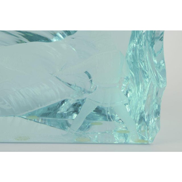 Large Art Glass Ice Block Sculpture by Vicke Lindstrand for Kosta Boda, 1980s For Sale - Image 6 of 9