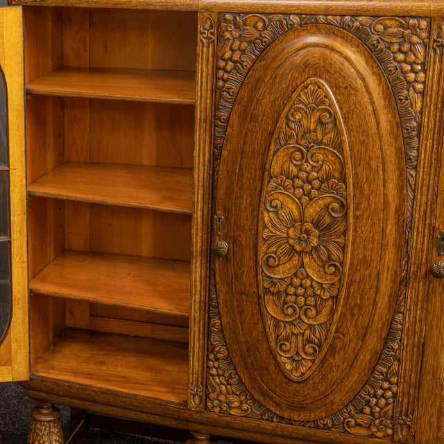Early 20th Century Carved Oak Bookcase For Sale - Image 12 of 16