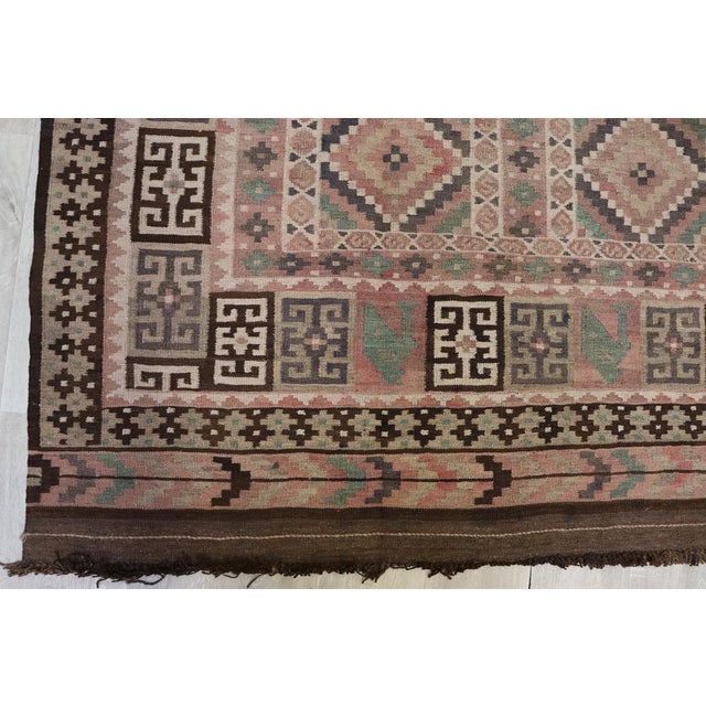 Afghan Kilim Rug, 1980s For Sale - Image 4 of 14