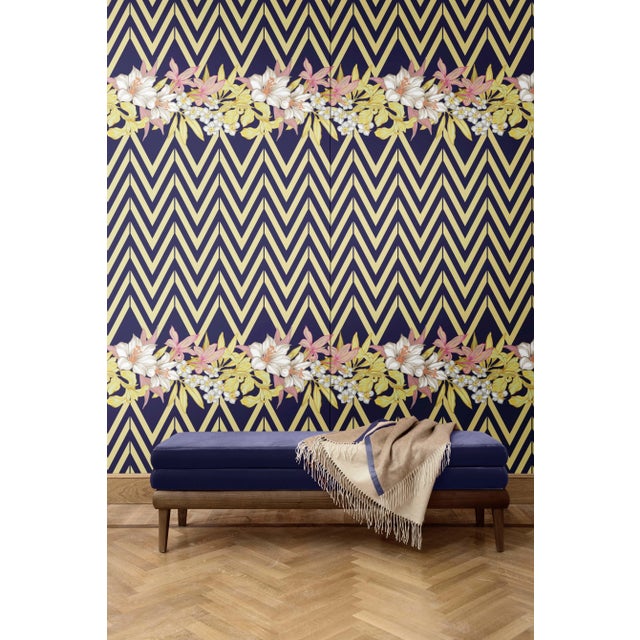 This decorative fabric comes in the form of boiserie over a wooden honeycomb panel measuring 135 cm by 200 cm tall. The...