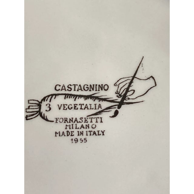 Piero Fornasetti Vegetable Face Plates- Set of 6 For Sale - Image 11 of 11