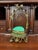 Art Nouveau Antique French Opaline Casket Gilt Nest and Ivy Canopy Stand, Palais-Royal Taste, Uranium Glass For Sale - Image 3 of 15