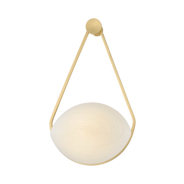 Modern Hudson Valley Lighting Blaina 10.5 in. 1 Light Wall Sconce in Aged Brass Finish For Sale - Image 3 of 11