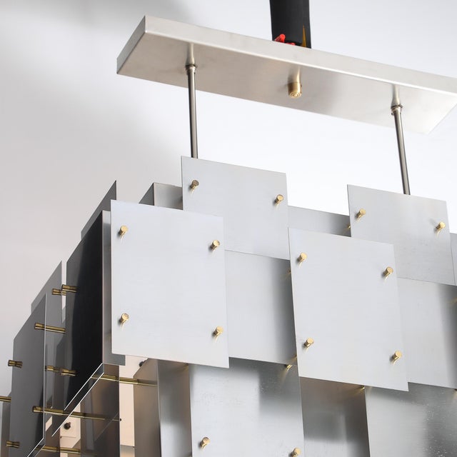 Mid-Century Modernist Robert Sonneman "Cityscape" Chandelier For Sale - Image 12 of 13