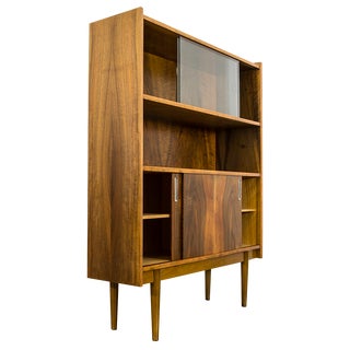Display Cabinet in Walnut from Bytom Furniture Factory, 1960s For Sale