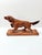 English Vintage Hand Carved Wood Hunting Dog Sculpture on Base – Sporting Irish Setter Figurine | Lodge Decor Accent For Sale - Image 3 of 9