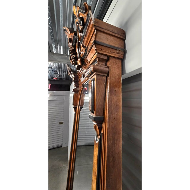 Antique 101" Tall Victorian Pier Mirror For Sale In Washington DC - Image 6 of 8