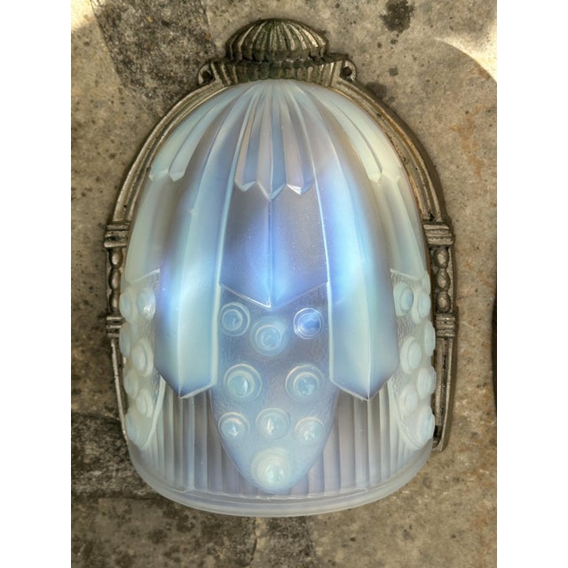 Metal Art Deco Wall Sconces by Georges Leleu, 1930, Set of 2 For Sale - Image 7 of 18