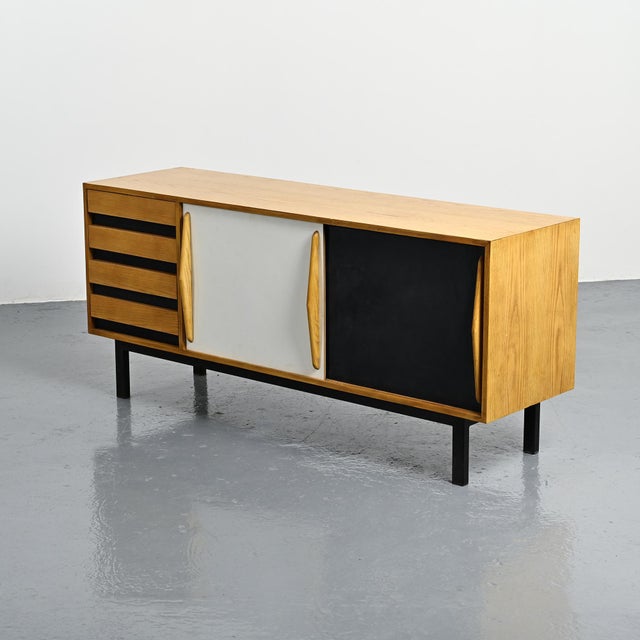 Wood Ash Cansado Sideboard attributed to Charlotte Perriand for Steph Simon, 1960 For Sale - Image 7 of 14