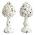 Sculptures Distressed Artichoke Finials Pair For Sale