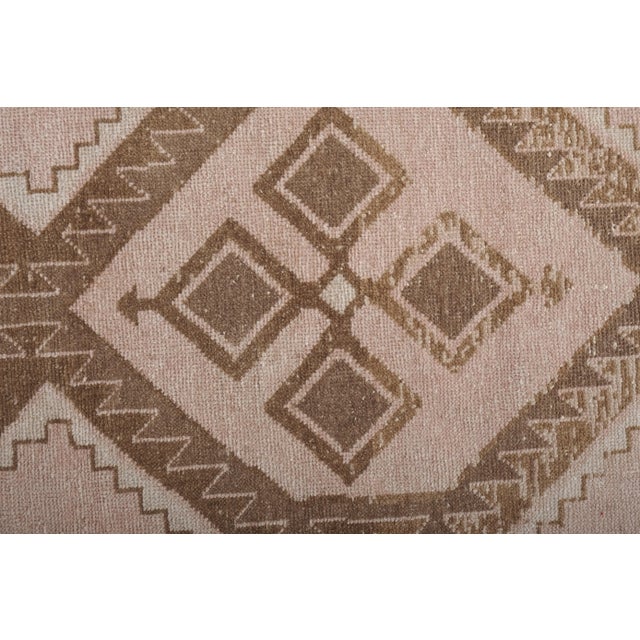 Textile Vintage Neutral Pale Color Turkish Oushak Extra Long Carpet 2'9'' X 29'5'' For Sale - Image 7 of 11