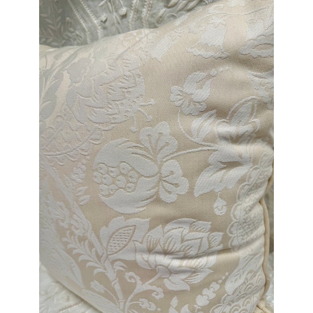 Elegant Pair of Pillows Fabricated in a Lovely Damask Fabric For Sale - Image 4 of 5