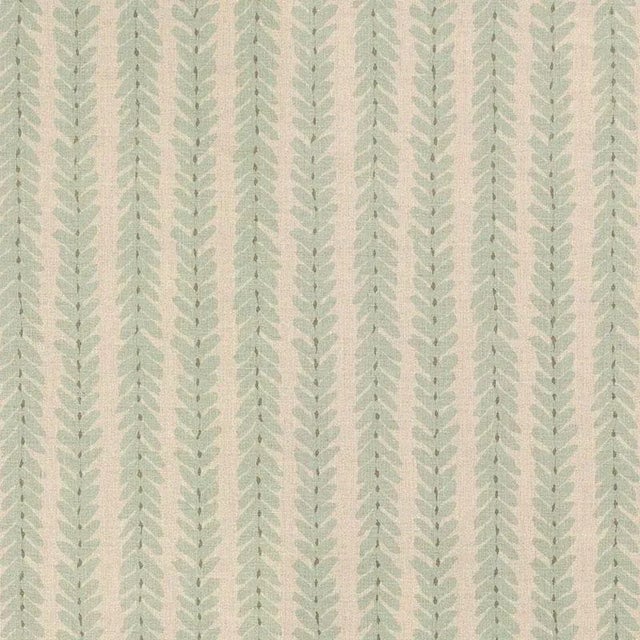 Sample - Schumacher X Veere Grenney Woodperry Fabric in Aqua For Sale