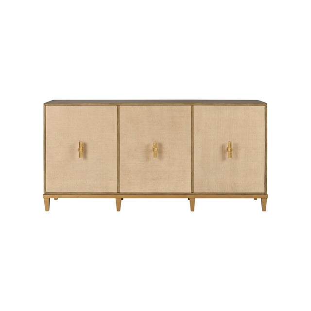 Raffia covered console with wood trim. Not intended for clothes storage. (Hardware extends depth to 22") Designed by...