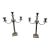 Antique Silverplate Candelabra Pair 3 Light Corinthian Column 22” Tall Ornate For Sale