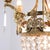 Antique French 5-Arm Chandelier in Crystal and Gilt Bronze, 1890 For Sale - Image 6 of 9