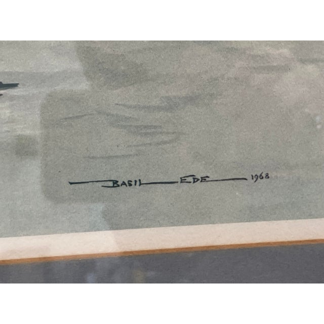 Large Vintage Blue Jay Winter Scene Print For Sale - Image 10 of 14