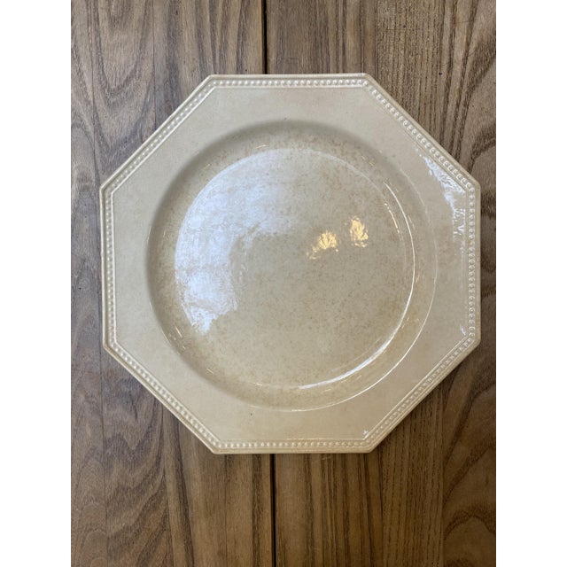 Octagonal Plate from Creil & Montereau For Sale - Image 3 of 3