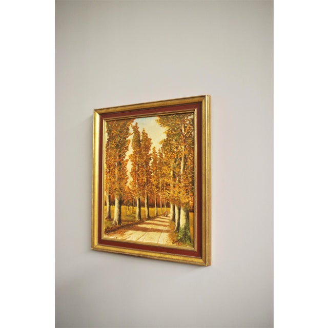 Forest in Autumn, Oil on Canvas, Framed For Sale - Image 4 of 6