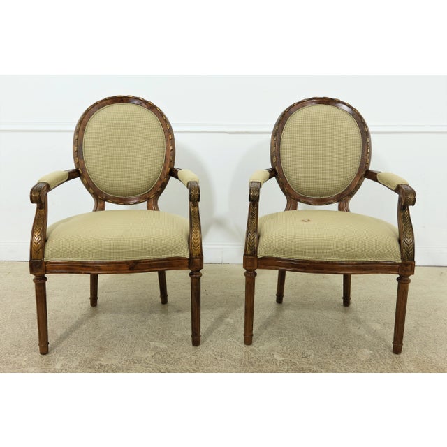 Pair French Louis XV Style Palace Style Open Armchairs For Sale - Image 12 of 12
