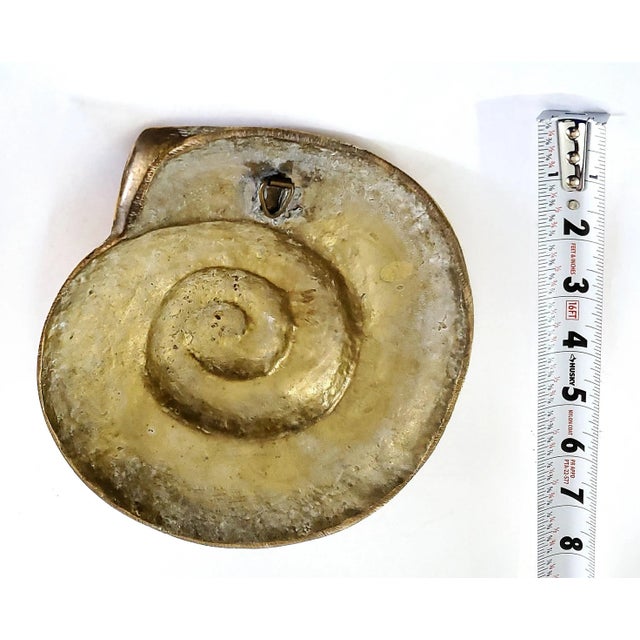 Wall Sconces Brass Seashell Shell Pair For Sale In Miami - Image 6 of 9