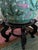 Vintage Chinese Famille Vert Fish Pots / Planters With Stands - A Pair For Sale - Image 11 of 12