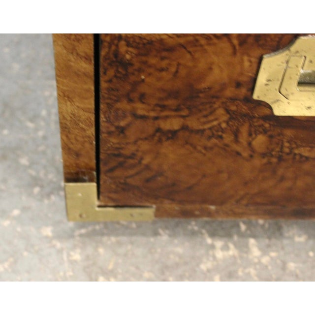 Mid 20th Century Set of Campaign Style Artisanal Three Drawer Dressers, Pair For Sale - Image 13 of 17