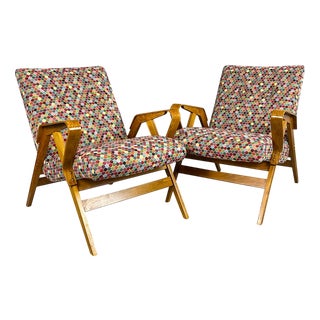 Mid-Century Armchairs by Tatra Pravenec for František Jirák, 1960s, Set of 2 For Sale