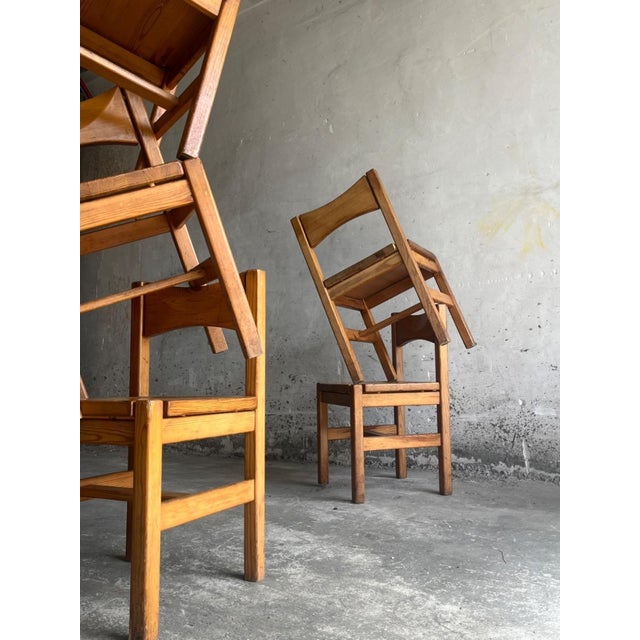 Brown Vintage Chairs and Dining Table by Ilmari Tapiovaara, 1960s, Set of 7 For Sale - Image 8 of 18