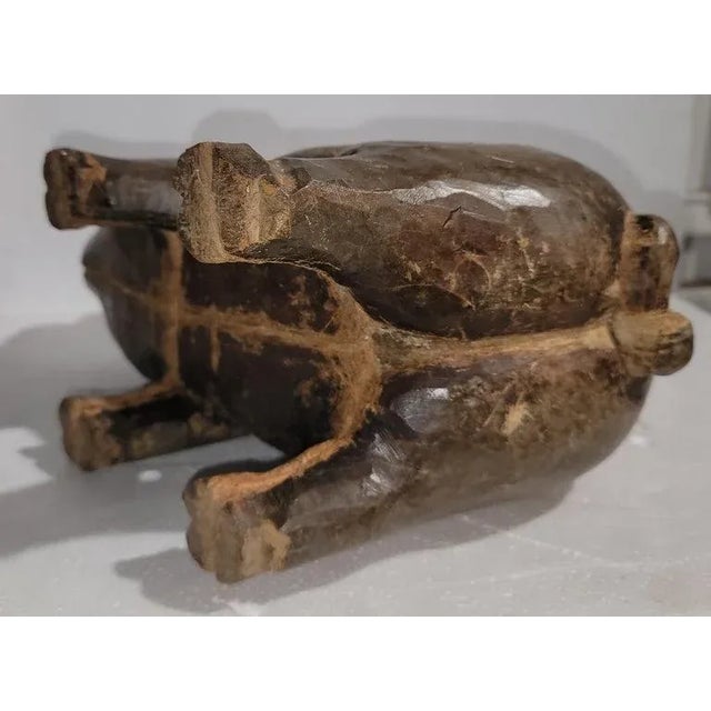 Early 20th Century Early 20thc Hand Carved Wooden Pig For Sale - Image 5 of 6