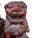 Pair of Carved Wood Chinese Foo Lions, 10" Tall, 20th Century For Sale - Image 9 of 12