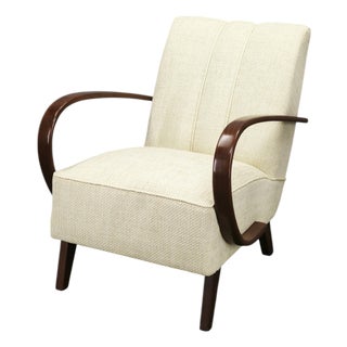 Art Deco Bentwood Armchair by Jindřich Halabala, Former Czechoslovakia, 1940s For Sale