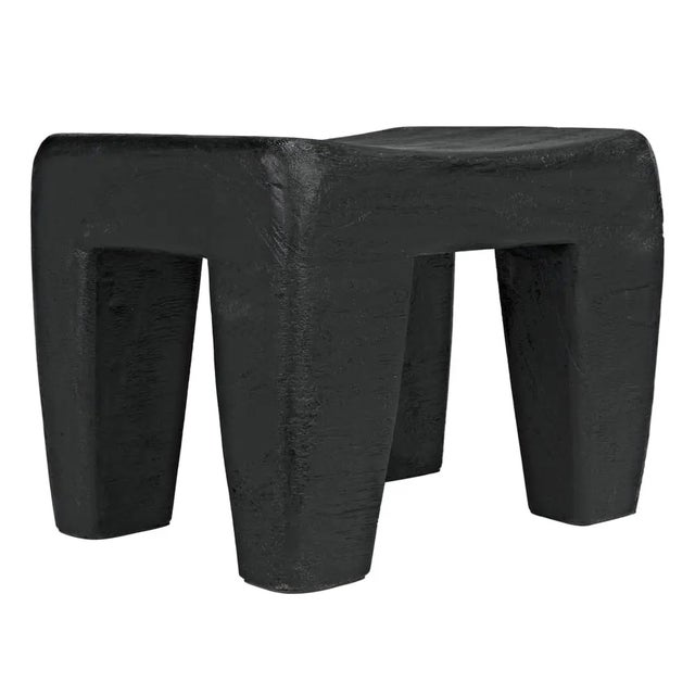Noir NOIR Sumo Stool, Black Burnt For Sale - Image 4 of 5