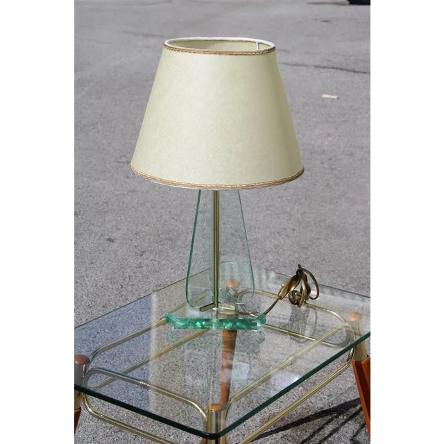Italian Brass Table Lamp from Cristal Art, 1950s For Sale - Image 10 of 12