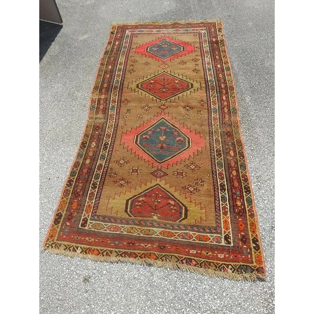 Burnt Umber Antique Bakshaish Rug - 3′6″ × 6′8″ For Sale - Image 8 of 10