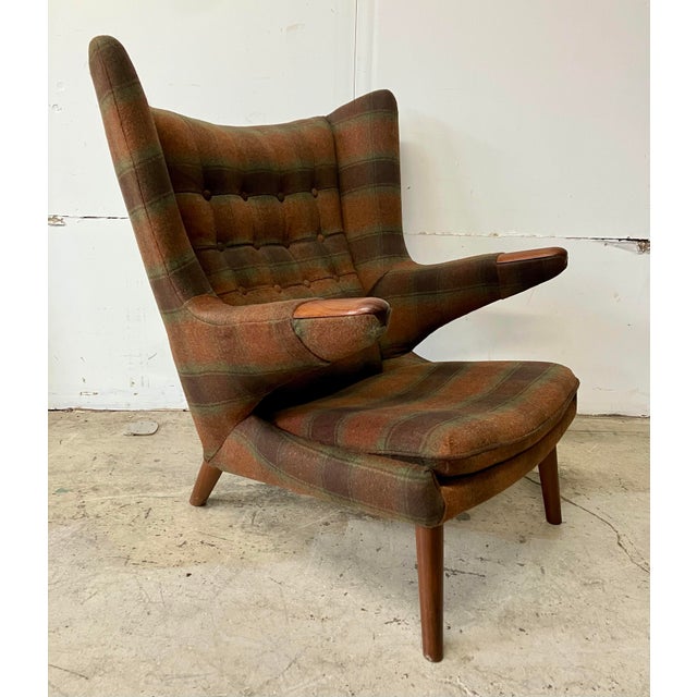 Mid-Century Modern 1970s Ap 19 “Papa Bear” Chair by Hans Wegner for a.p. Stolen For Sale - Image 3 of 6