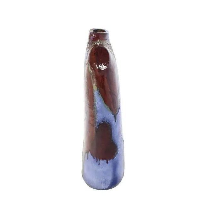 Vintage Mid Century Glazed Fired Ceramic Woma Torso Art Vase For Sale - Image 4 of 8