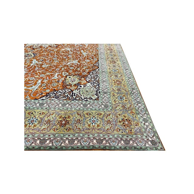 Textile 1980s Old Persian Tabriz Masterpiece Rug 9’11” X 13’7″ For Sale - Image 7 of 11