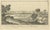 Tombs near Esna, Egypt – Nile Landscape by Norden, Copper Engraving 1755 : This panoramic view presents the tombs near the...